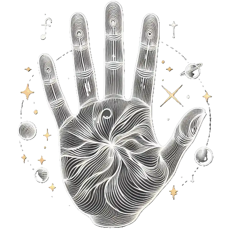 Palm with Astrological Symbols