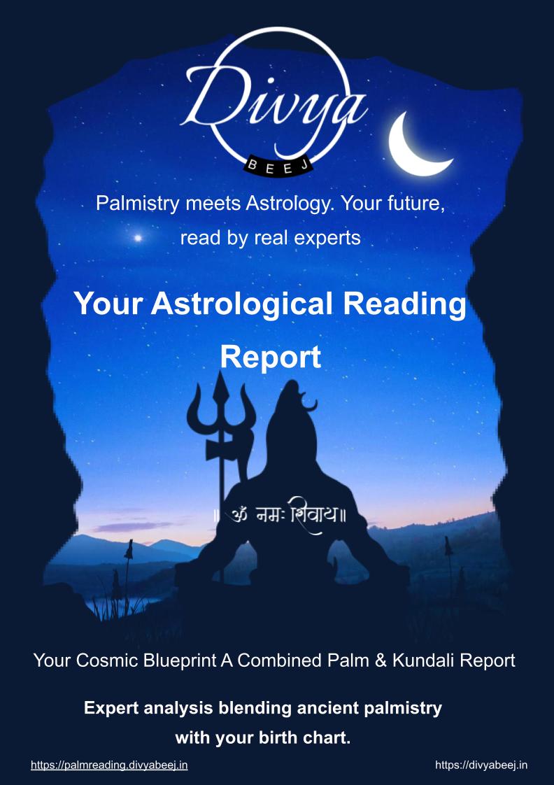 Sample astrology report preview