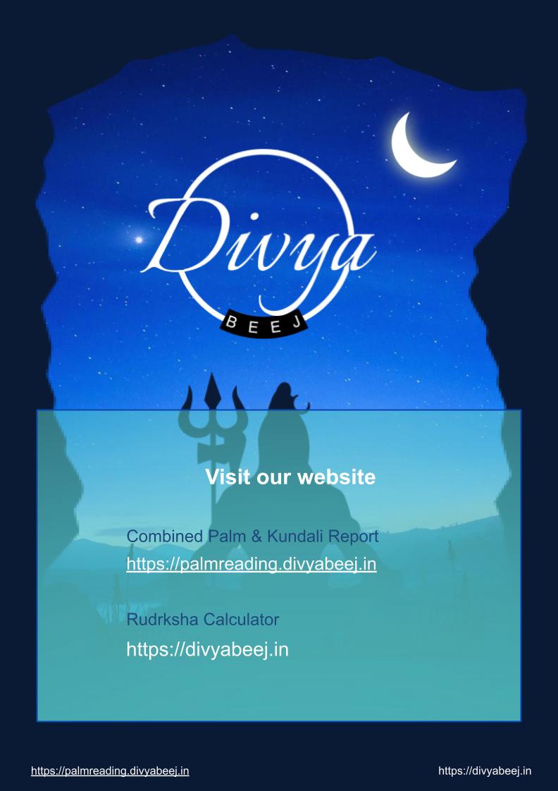 Sample astrology report preview