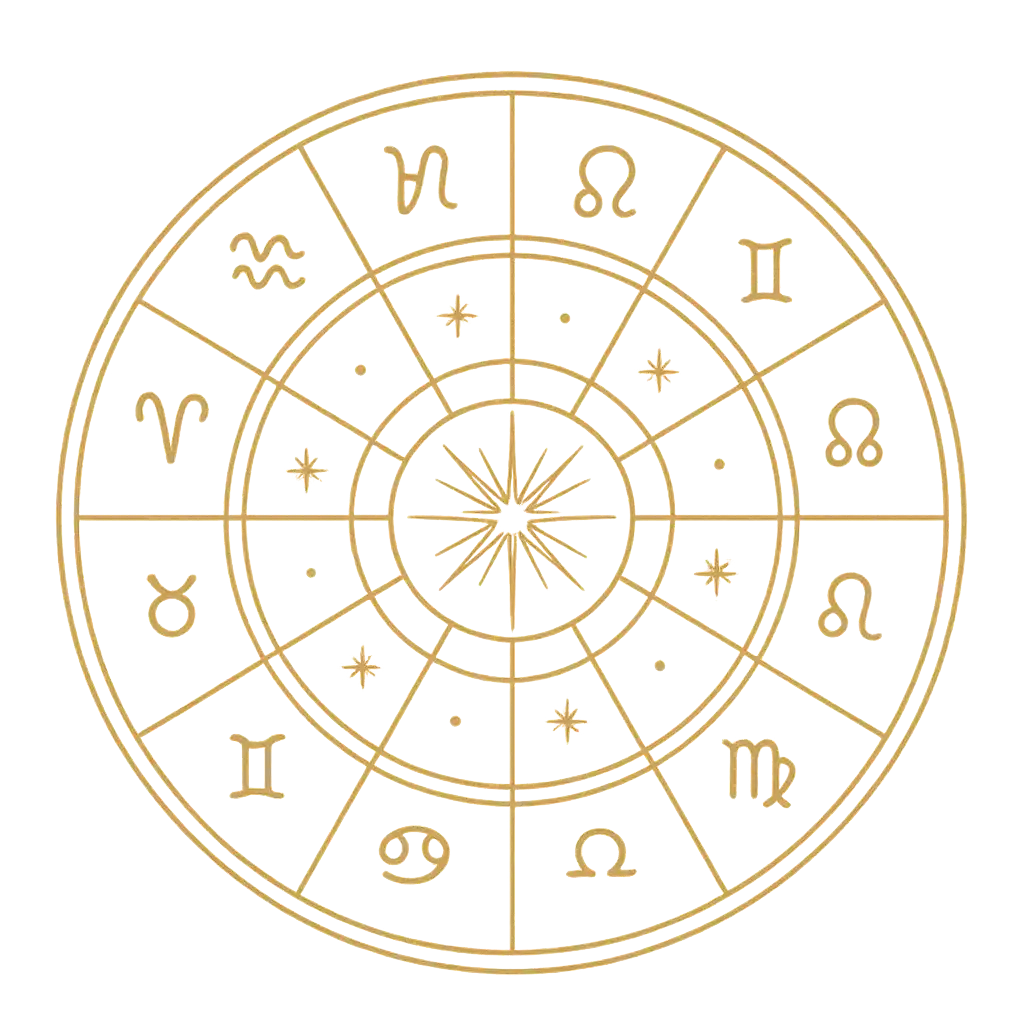 Zodiac wheel for astrology report